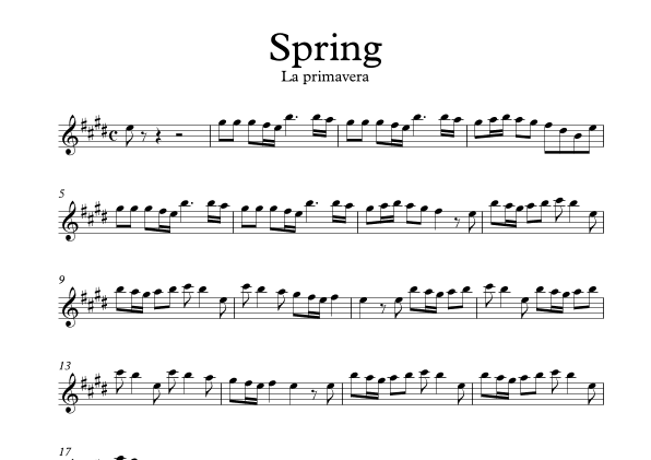 Spring- La Primavera Vivaldi(reduced version) (arr. Bruce Wayne)