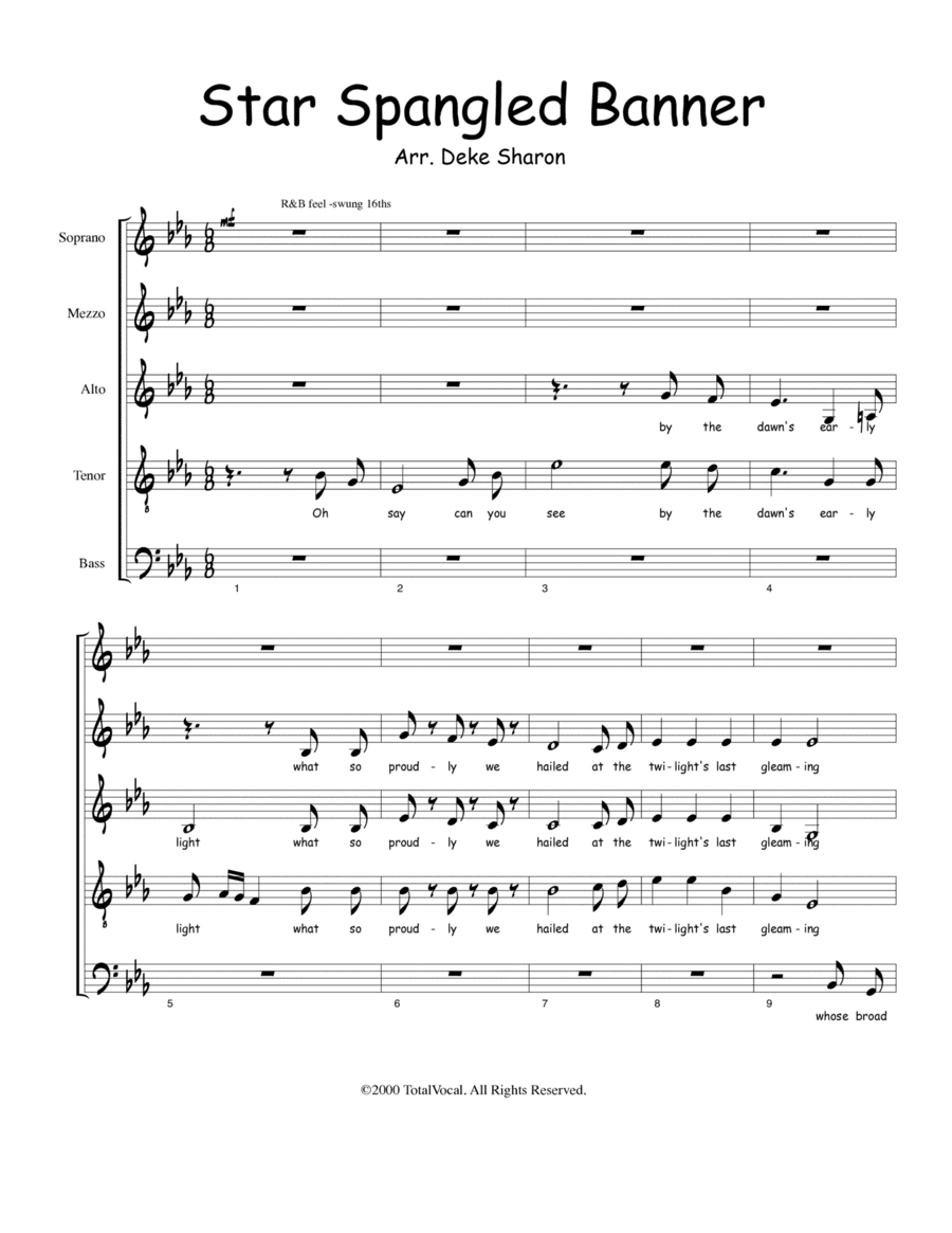 Star Spangled Banner (arr. Deke Sharon)