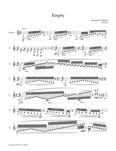 Empty- A clarinet solo