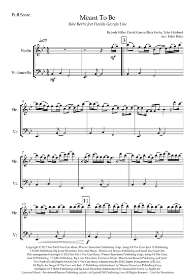 Meant To Be (arr. Fabio Britto)