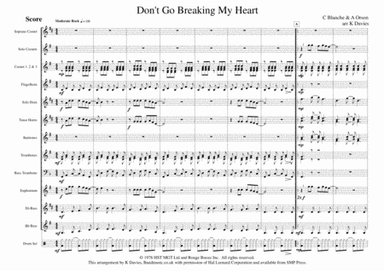 Don't Go Breaking My Heart (arr. K Davies)