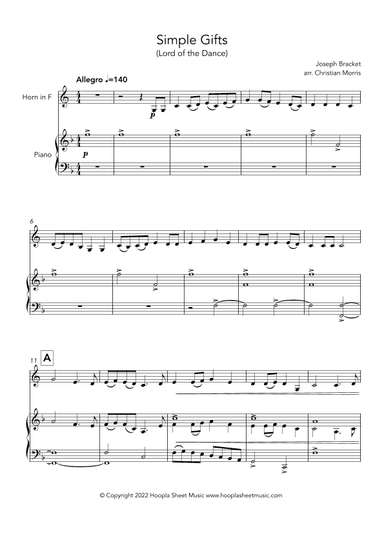 Simple Gifts (arr. Christian Morris)