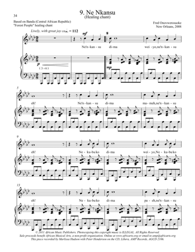 Twelve African Songs for Solo Voice and Piano - 9. NE NKANSU (Healing Chant)