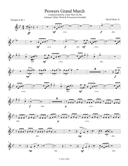 Prowers Grand March - Trumpet I