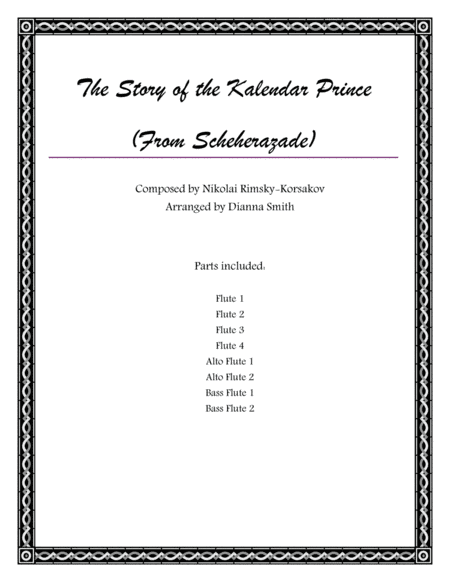 Scheherazade- The Kalendar Prince (Flute Choir) (arr. Dianna Smith)