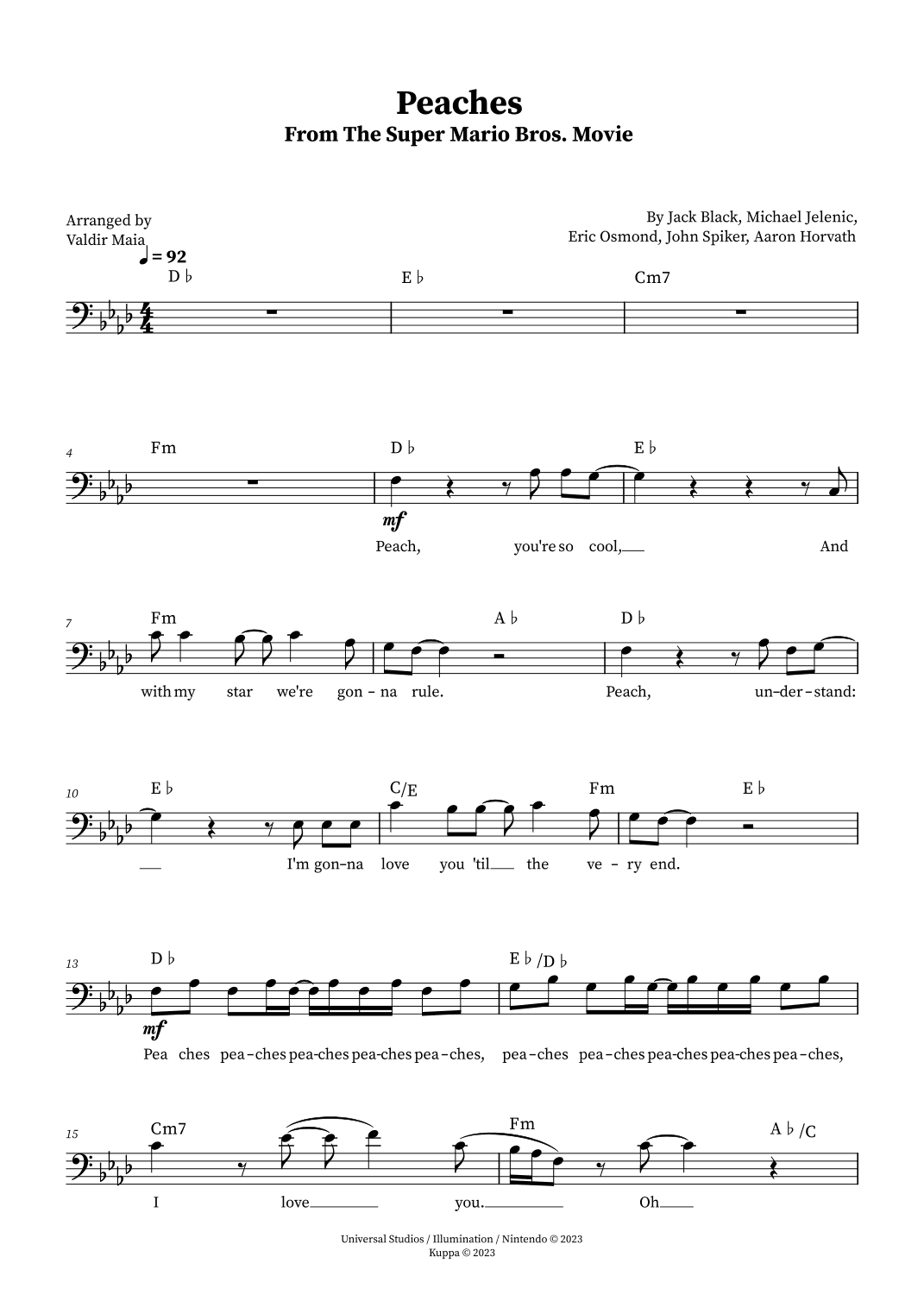 Peaches (arr. Valdir Maia)
