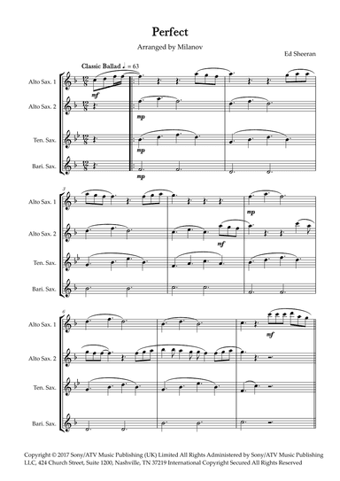 Perfect (arr. Milanov)