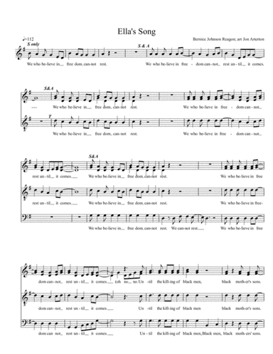 Ella's Song (arr. Jon Arterton)