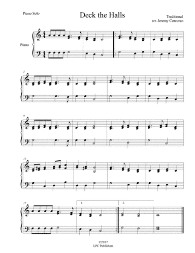 Deck the Halls Piano Solo (arr. Jeremy Corcoran)