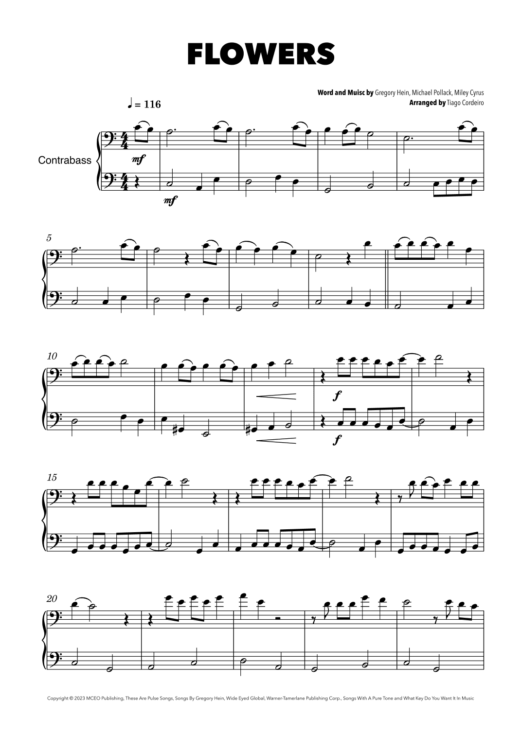 Flowers (arr. Tiago Cordeiro)
