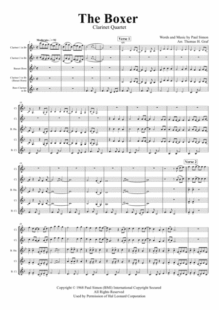 The Boxer (arr. Thomas H. Graf)