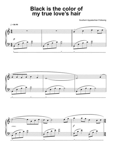 Black Is the Color of My True Love's Hair (arr. Music Merchant)