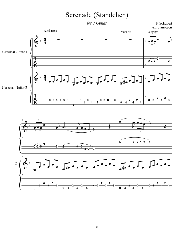 Serenade - Ständchen (arr. Jauresson B Lima)