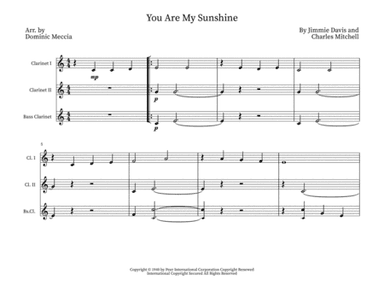You Are My Sunshine (arr. Dominic Meccia)
