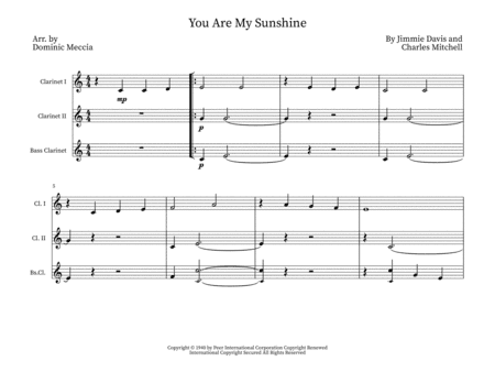 You Are My Sunshine (arr. Dominic Meccia)