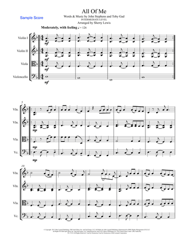All Of Me (arr. Sherry Lewis)
