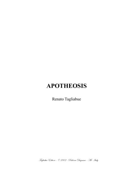 APOTHEOSIS - For Oboe, String Quartet and Organ -  With parts