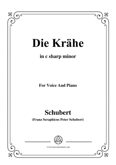 Schubert-Die Krähe,in c sharp minor,Op.89 No.15,for Voice and Piano (arr. MSM)