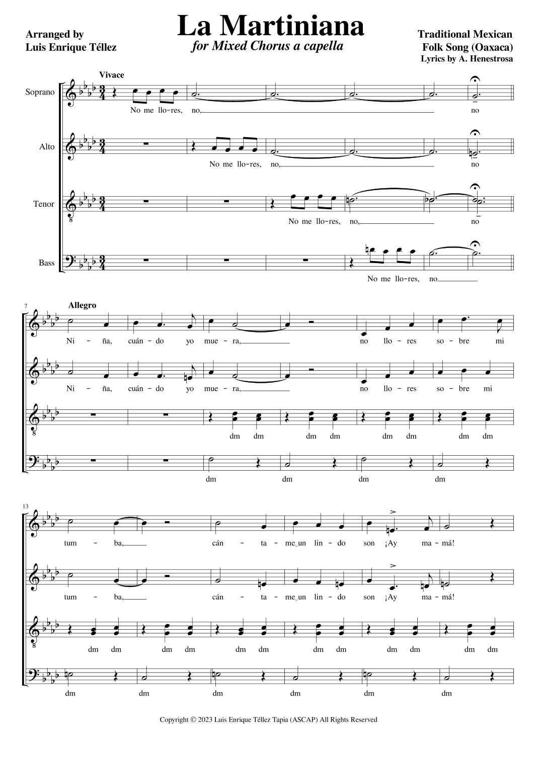 La Martiniana (arr. Luis Enrique Téllez)