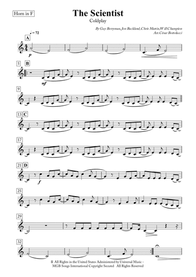 The Scientist (arr. ACT Bortolucci)