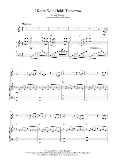 I Know Who Holds Tomorrow (arr. Kaiserin Rebecca)