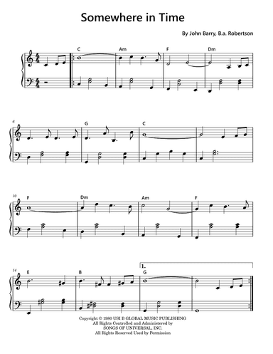 Somewhere In Time (arr. Funtom)