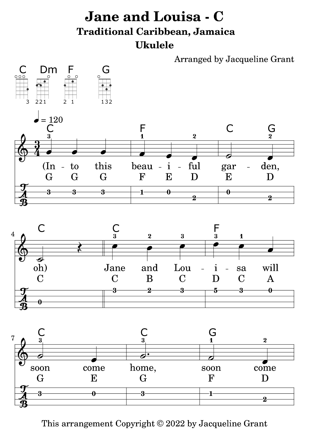 Jane and Louisa (arr. Jacqueline Grant)