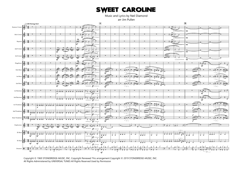 Sweet Caroline (arr. Jim Pullen)