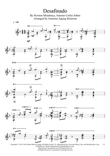Desafinado (arr. Antonius Agung Setiawan)