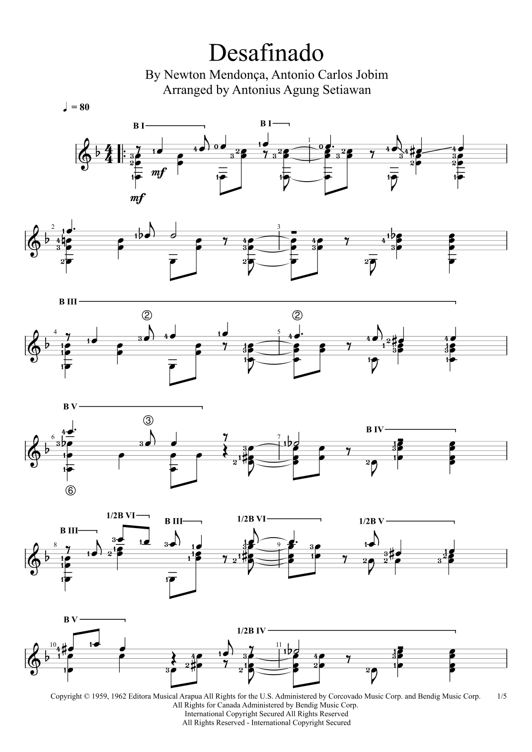 Desafinado (arr. Antonius Agung Setiawan)