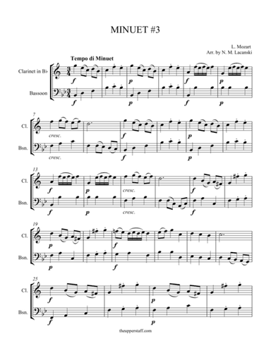 Minuet #3 (arr. Nick Lacanski)