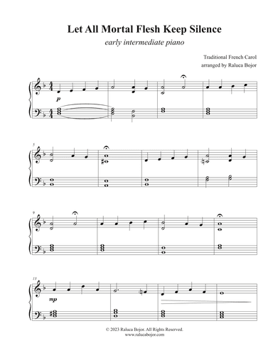 Let All Mortal Flesh Keep Silence (early intermediate) (arr. Raluca Bojor)