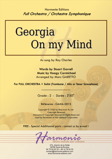 Georgia On My Mind (arr. Marc GARETTO)