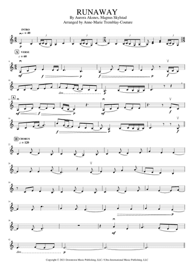 Runaway (arr. Anne-Marie Tremblay-Couture)