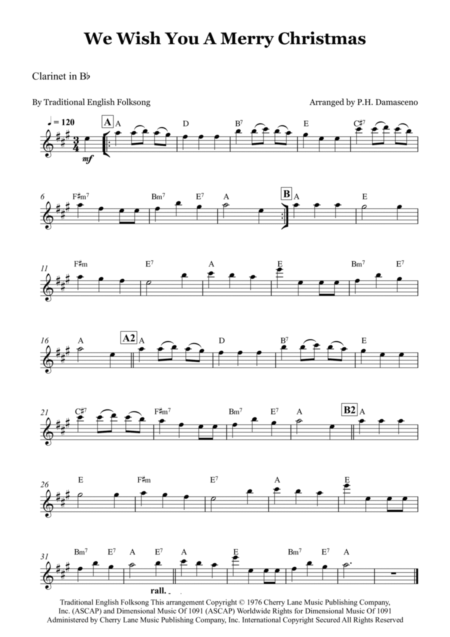 We Wish You A Merry Christmas (arr. P.H. Damasceno)