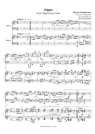 Gigue from "Mozartiana" (arr. Richard Simm)