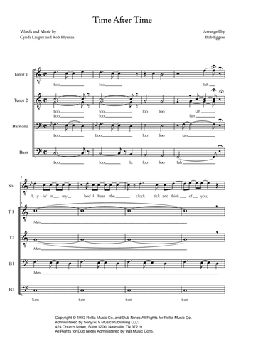 Time After Time (arr. Bob Eggers)
