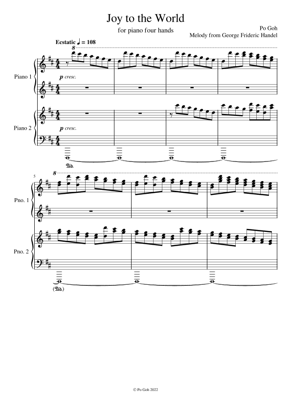Joy to the World (arr. Po Goh)