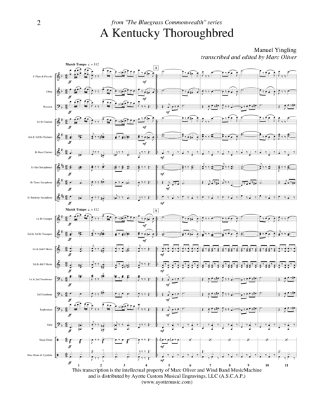 A Kentucky Thoroughbred (arr. Marc Oliver)