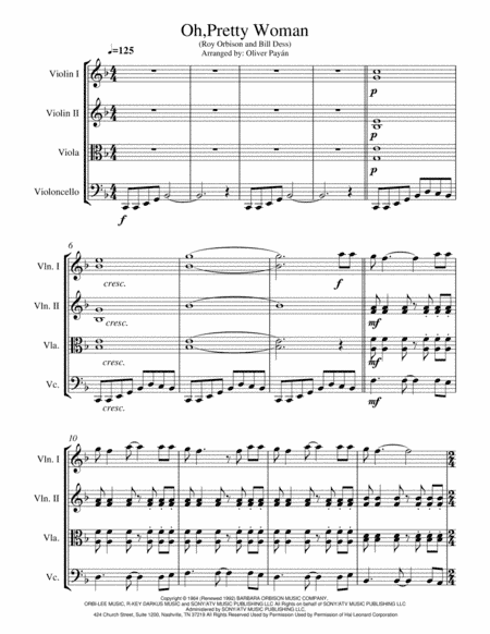 Oh, Pretty Woman (arr. Oliver Payán)