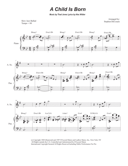 A Child Is Born (arr. Stephen DeCesare)