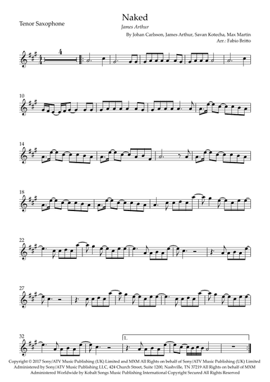 Naked (arr. Fabio Britto)