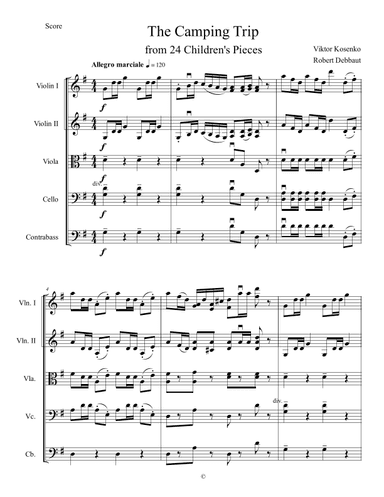 The Camping Trip - Score Only (arr. Robert Debbaut)