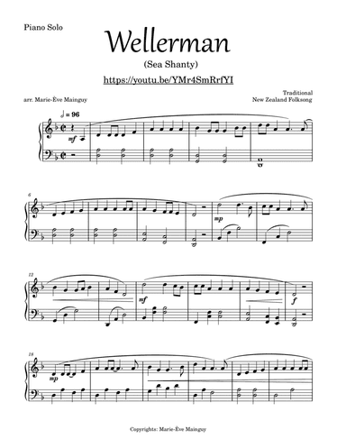 Wellerman (arr. Marie-Ève Mainguy)