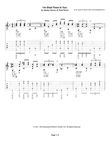 I'm Glad There Is You (in This World Of Ordinary People) (arr. Steven King)