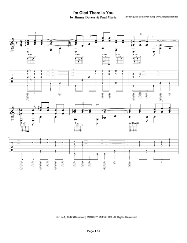 I'm Glad There Is You (in This World Of Ordinary People) (arr. Steven King)