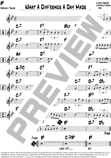 What A Diff'rence A Day Made (arr. Jimita)