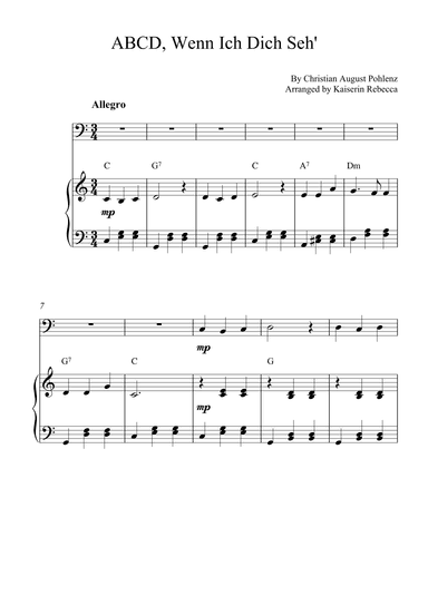 ABCD, Wenn Ich Dich Seh' (arr. Kaiserin Rebecca)