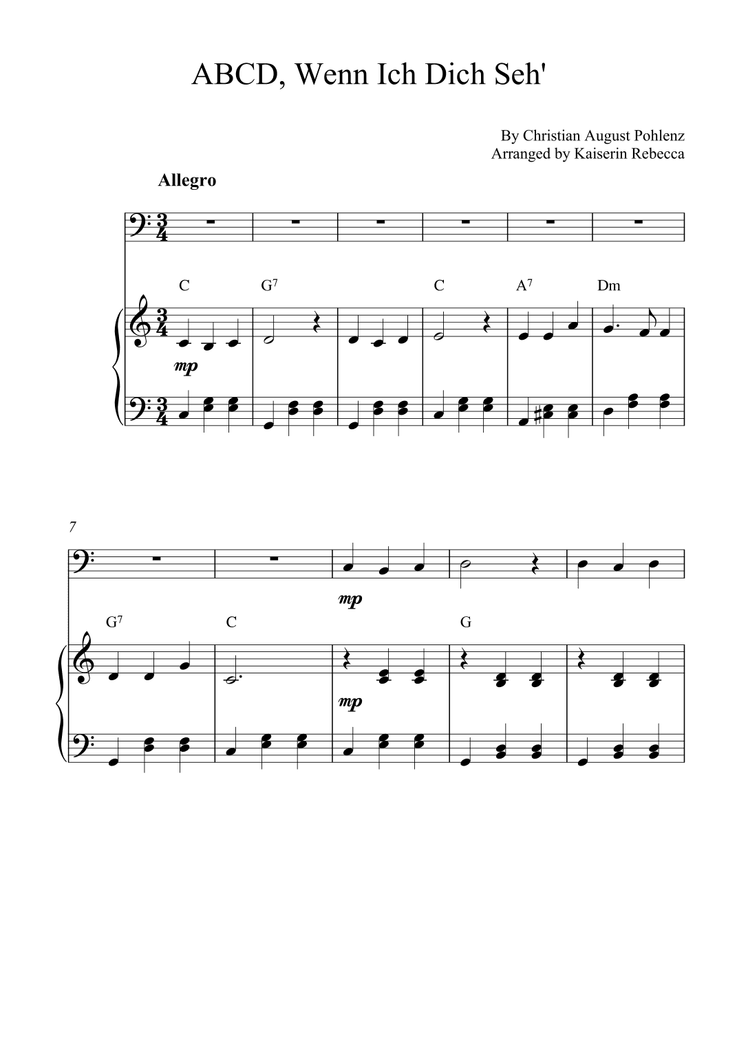 ABCD, Wenn Ich Dich Seh' (arr. Kaiserin Rebecca)