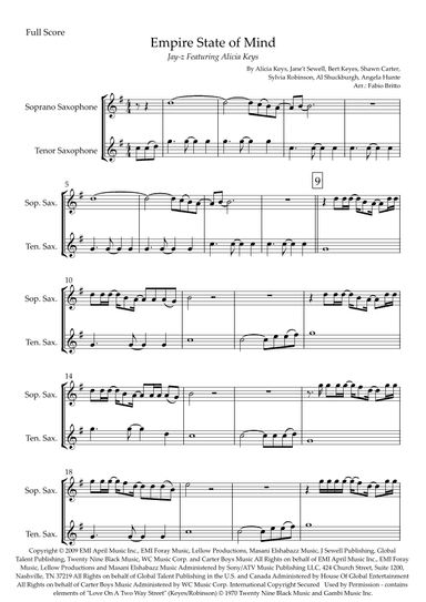 Empire State Of Mind (arr. Fabio Britto)